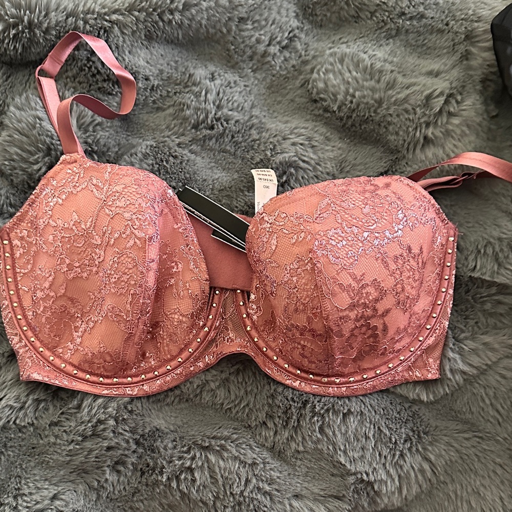 Victoria's Secret Pink Lace Embellished Bra